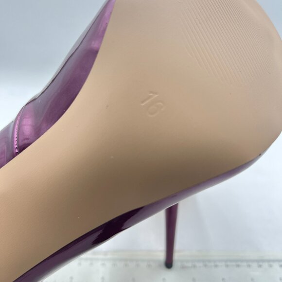 Tang'scuisins Purple Buckled Mary Janes Strappy Stiletto High Heels Cute Pumps - Picture 6 of 8